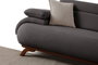 Atelier Del Sofa Bonjo Walnut - Anthracite Sofá de 3 Plazas